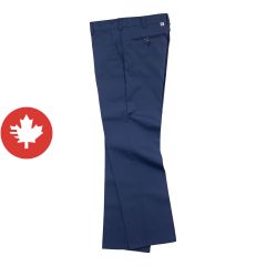 Pantalon de travail à coupe ajustée et taille basse, bleu, grandeur 36/33