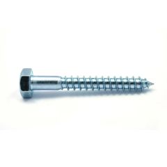 Hex Head Bolts with Washer, Coarse Thread, Lag Point - Zinc - 10" - 2/Pkg