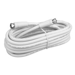 Câble coaxial, 12 ', blanc