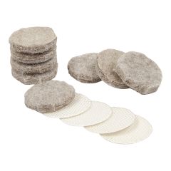 ULTRA FELTAC Heavy-Duty Round Felt Pads - 1" - 24/Pkg