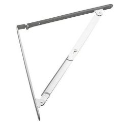 Supports pliants à tablette, blanc, 32 mm x 405 mm