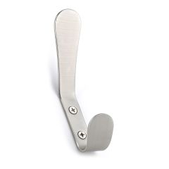 Contemporary Metal Hook - Brushed nickel - 27 mm x 123 mm