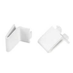 Pinces pour montant d'étagère, blanc, 12/pqt