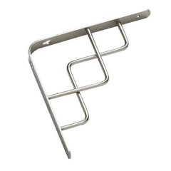 Support à tablette décoratif , nickel brossé, 20 mm x 8"