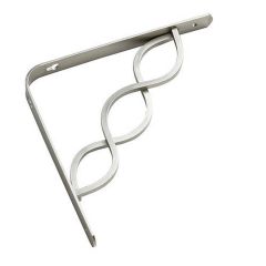 Support à tablette décoratif, nickel brossé, 20 mm x 8"