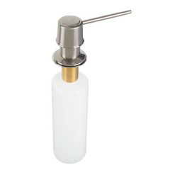 Distributeur pour savon ou lotion, nickel brossé
