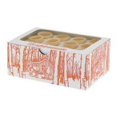 Lithographed box for 12 mini cones of 1 oz - White - 12 cones - 25/Pkg