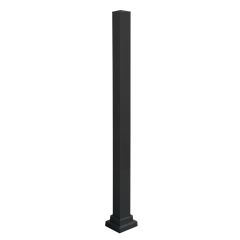 Poteau de descente de rampe, noir, 2" x 46 1/2" x 2"