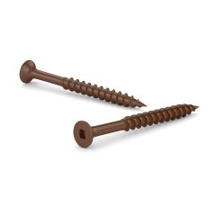 Vis pour bois traité, #8 x 1-1/4", enduit céramique, brun, 500/pqt