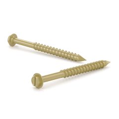 Concrete Screw with Gold Seal Coating - Hexagonal Head with Washer - 1/4" x 2 1/4" - 8/Pkg