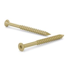 Concrete Screw with Gold Seal Coating - Flat Head - 1/4" x 2 3/4" - 8/Pkg