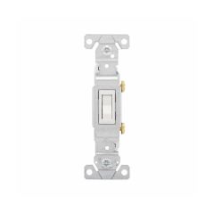 Grade Unipolar Toggle Switch - Commercial - 15 A - 120 V - White - 10/Pkg