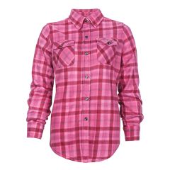 Plaid Fleece Shirt - Raspberry - Size Large