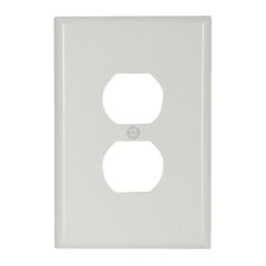Plaque murale prise double, grand format, blanc