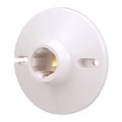 Keyless lamp holder - Plastic - White
