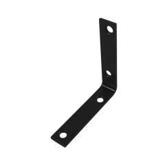 Équerre, renfort de coin, noir, 1/8" x 3 1/8" x 3/4"