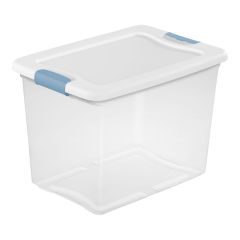 Latching Box - 16 1/4" x 11 1/4" x 11 5/8" - Clear/White -25 l