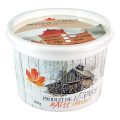 Flat container with lid for maple products