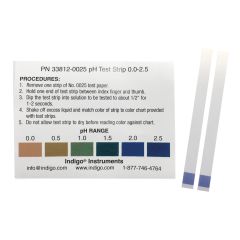 Paper test strips pH 0-2.5
