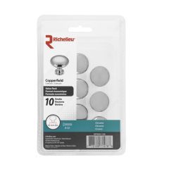 Copperfield Contemporary Metal Knob - Chrome - 10/Pkg - 30 mm