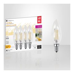 Lightbulb - LED - Vintage - Soft White - E12 - 3.5 W - 4/Pack