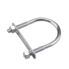 "U" bolt with plate and hex nut - 3"