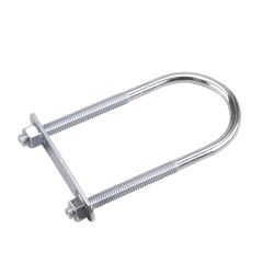 "U" bolt with plate and hex nut - 4 11/16"