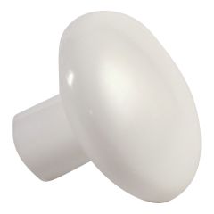 Villeray Functional Plastic Knob  - White - 1/4"
