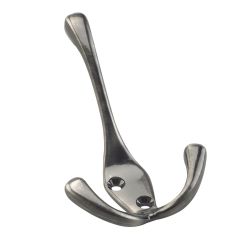 Heavy duty tri-hook - Antique nickel - 4 1/2"