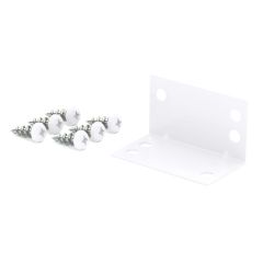 Équerre de coin large, blanc, 0.0359" x 1 3/4" x 1", 25/pqt