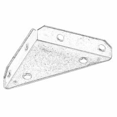 Équerre à trois côtés multiposition, zinc, 4" x 1" x 4"