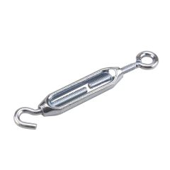 Hook by eye turnbuckle - Zinc - 1/4" x 7 5/8"