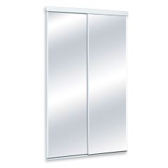 Sliding mirror door