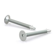 Zinc Plated Metal Screws - Wafer Head With Reamer - 1 1/2" - 2/Pkg