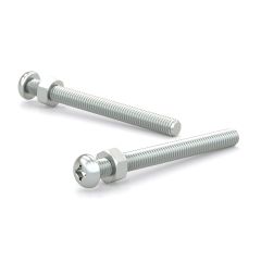 Zinc Plated Machine Screws with Nut - Pan Head - 1/2" - 8/Pkg