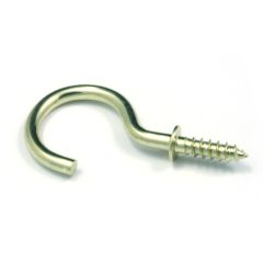Cup hook - Brass - 1 1/4" - 5/Pkg