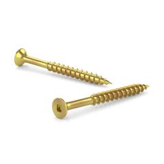Yellow Zinc All-Purpose Screws - Bugle Head Type - 1 1/2" - 100/Pkg