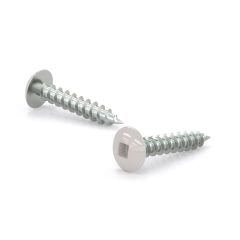 Metal Screws - White Truss Head - White - #8 x 1" - 100/Pkg