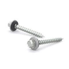 Roof Metal Screws - Hex Head with Steel and Neoprene Washer - #14 x 1 1/2" - 200/Pkg
