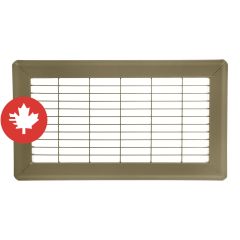 Grille à plancher de retour d'air, brun, 14" x 14"