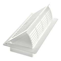 Grille de ventilation rétractable, blanc, 4" x 10"