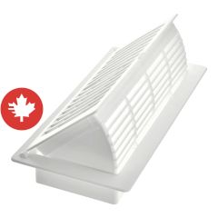 Grille de ventilation rétractable, blanc, 3" x 10"
