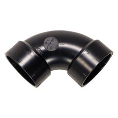 Coude 90° en ABS DWV, 3", femelle, noir