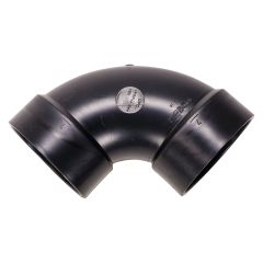 Coude 90° en ABS DWV, 4", femelle, noir