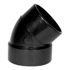 ABS DWV 45˚ Elbow - 3" - Hub - Black