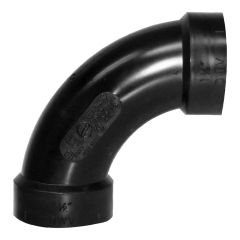 ABS DWV 45˚ Elbow - 4" - Hub - Black