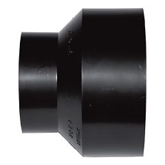 ABS DWV Increaser Coupling - 4" x 2" - Hub - Black