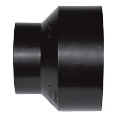 ABS DWV Increaser Coupling - 4" x 1 1/2" - Hub - Black