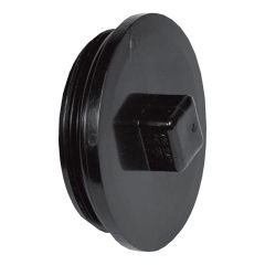 ABS DWV Cleanout Plug - 3" - MPT - Black