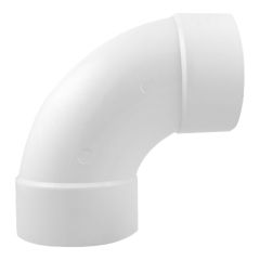 PVC/BNQ 90° Elbow - 3" - Hub x Hub - White